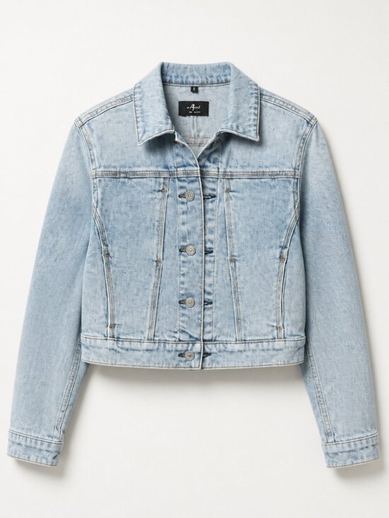 7 For All Mankind Jackets & Blazers - 7 For All Mankind Light Blue Denim Jacket - S